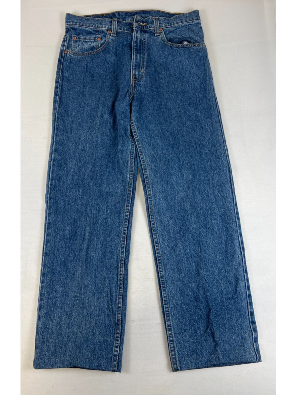 Levi's 505 Men's Jeans 34x27 Blue Straight Fit Denim Made in USA Vintage Altered